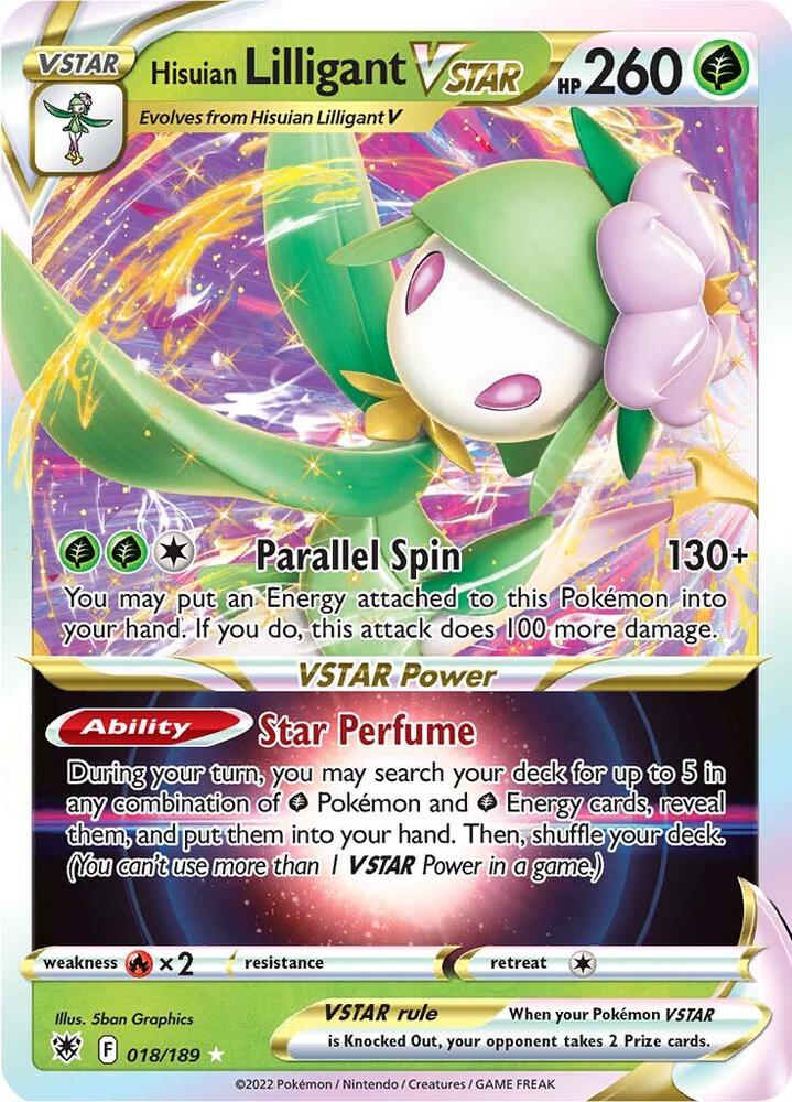 Pokemon Hisuian Lilligant VSTAR 18/189 Astral Radiance