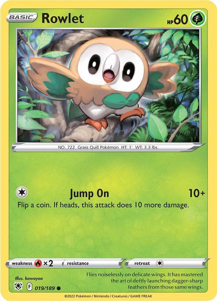Pokemon Rowlet 19/189 Astral Radiance