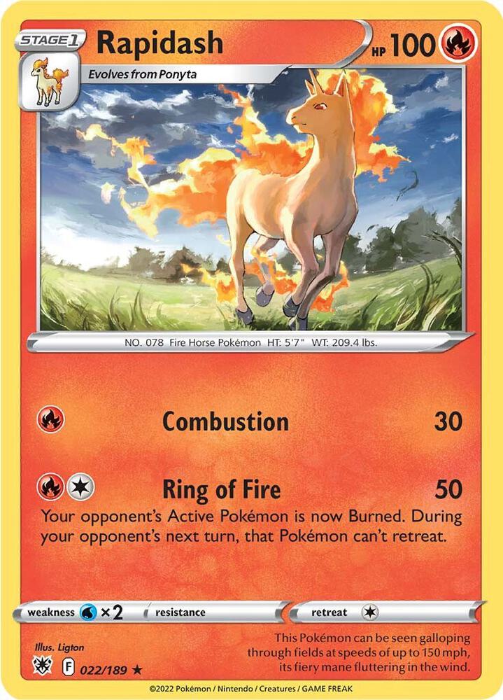 Pokemon Rapidash 22/189 Astral Radiance