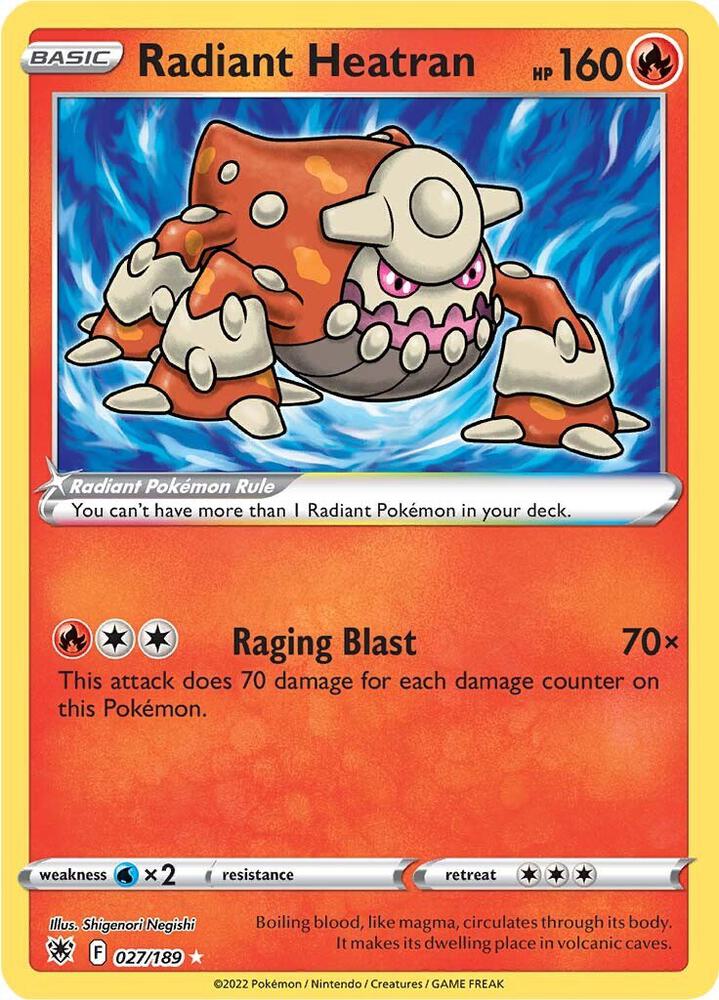 Pokemon Radiant Heatran 27/189 Astral Radiance