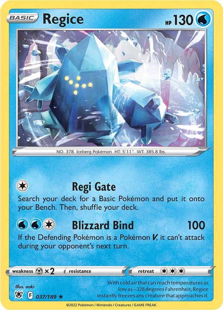 Pokemon Regice 37/189 Astral Radiance