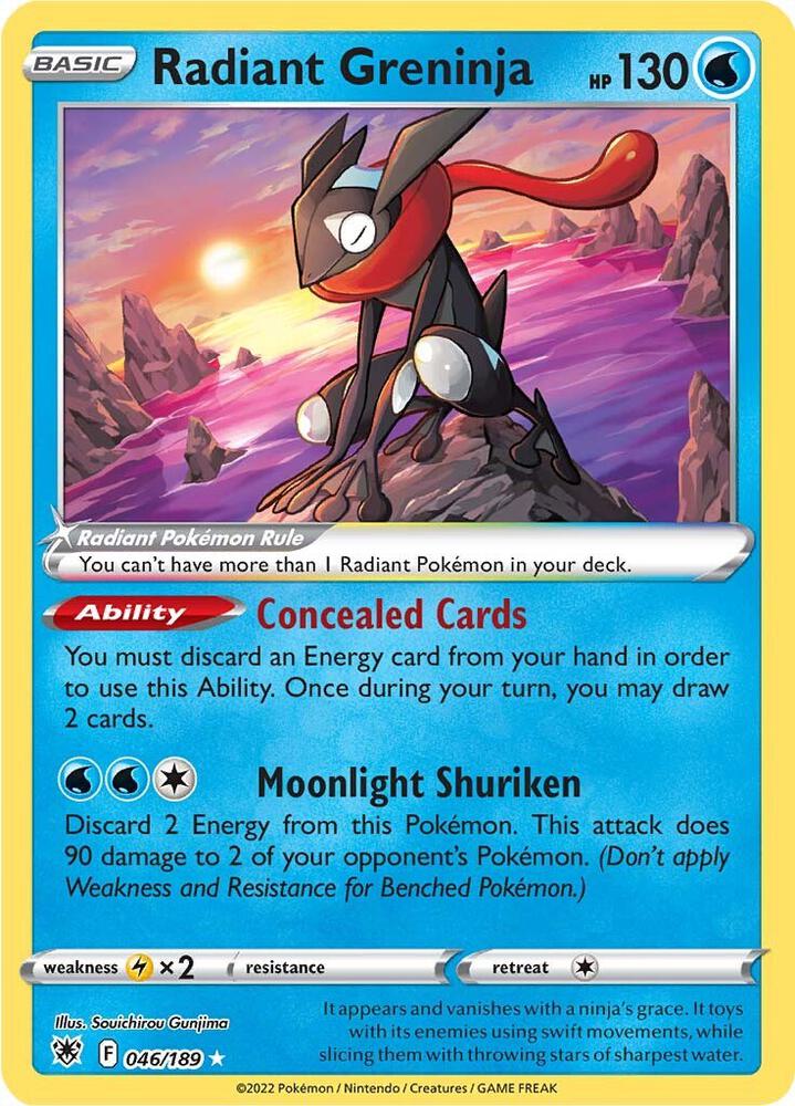Pokemon Radiant Greninja 46/189 Astral Radiance