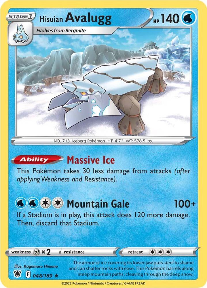 Pokemon Hisuian Avalugg 48/189 Astral Radiance