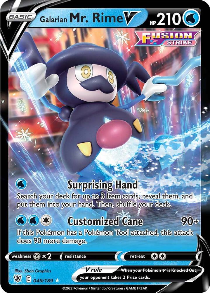 Pokemon Galarian Mr. Rime V 49/189 Astral Radiance