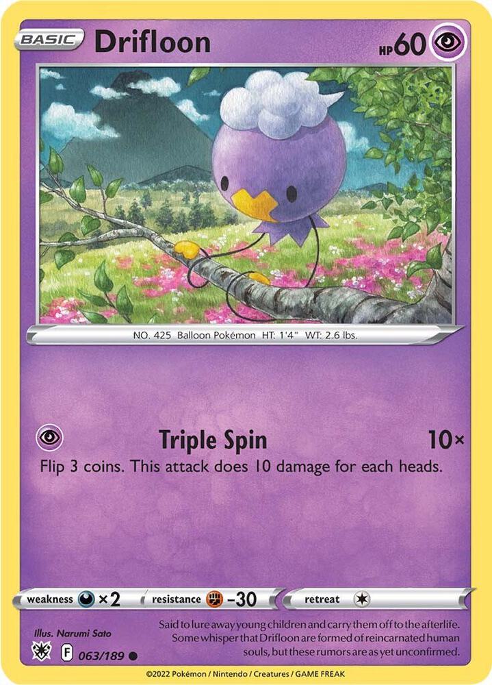 Pokemon Drifloon 63/189 Astral Radiance