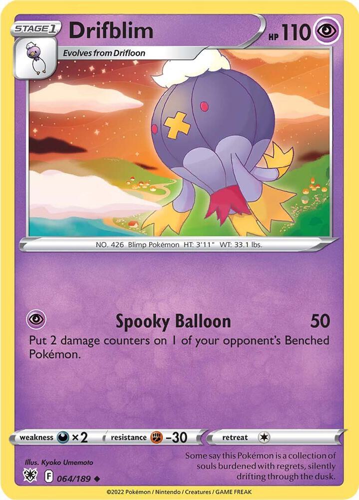 Pokemon Drifblim 64/189 Astral Radiance