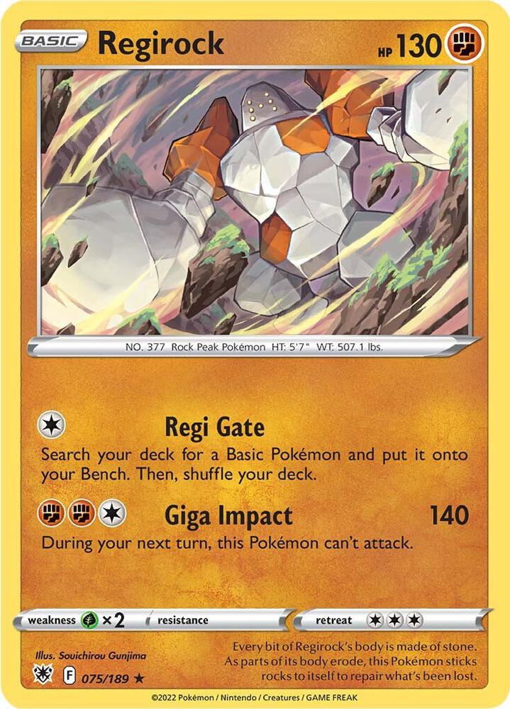 Pokemon Regirock 75/189 Astral Radiance