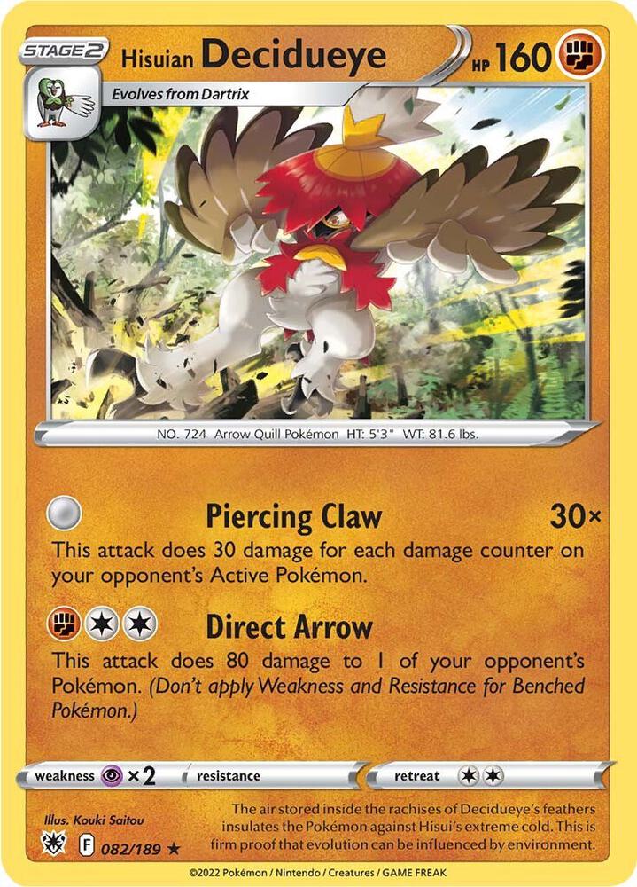 Pokemon Hisuian Decidueye 82/189 Astral Radiance