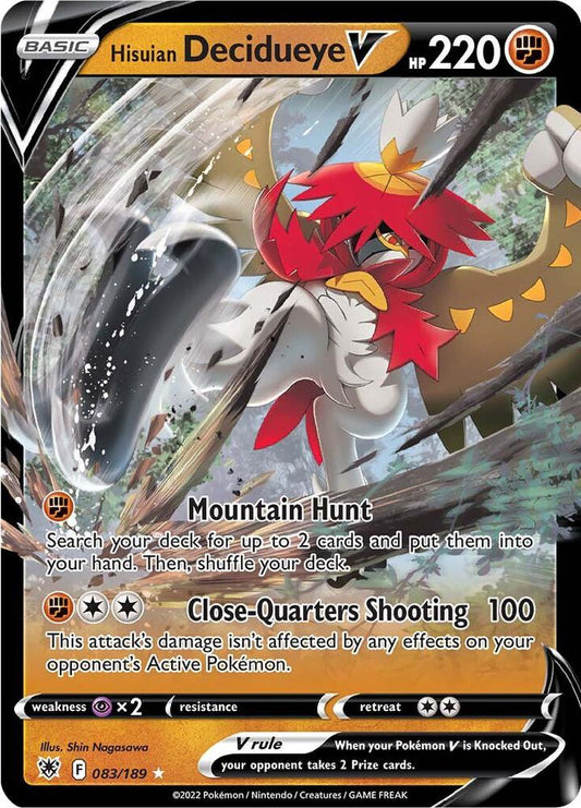 Pokemon Hisuian Decidueye V 83/189 Astral Radiance