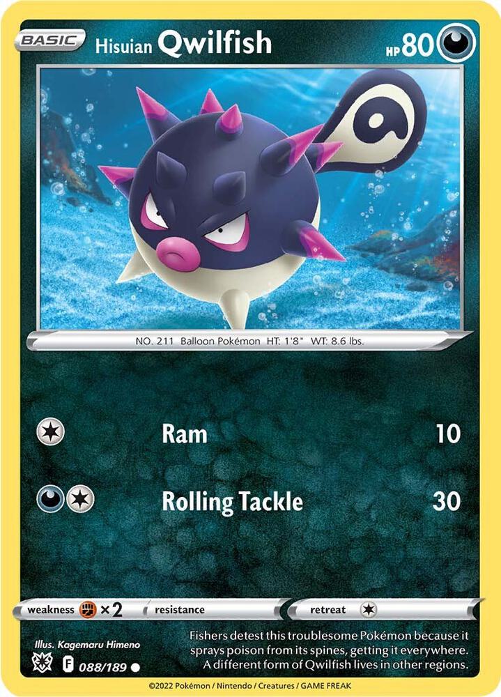 Pokemon Hisuian Qwilfish 88/189 Astral Radiance