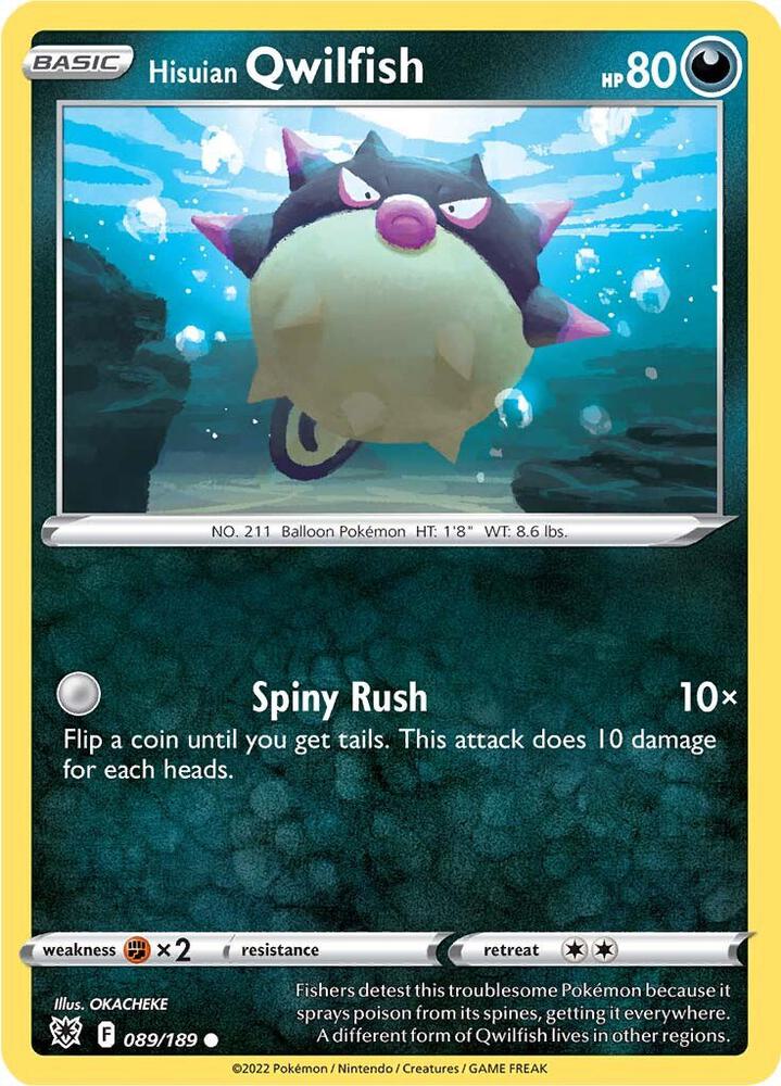 Pokemon Hisuian Qwilfish 89/189 Astral Radiance