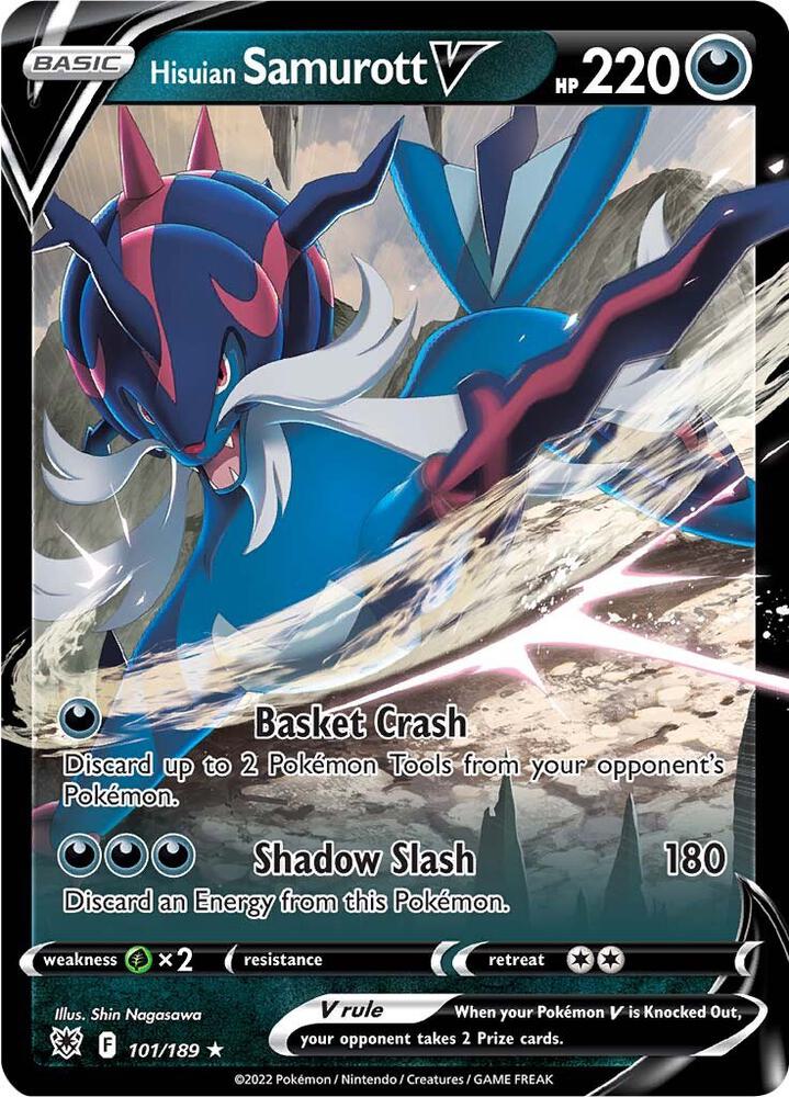 Pokemon Hisuian Samurott V 101/189 Astral Radiance