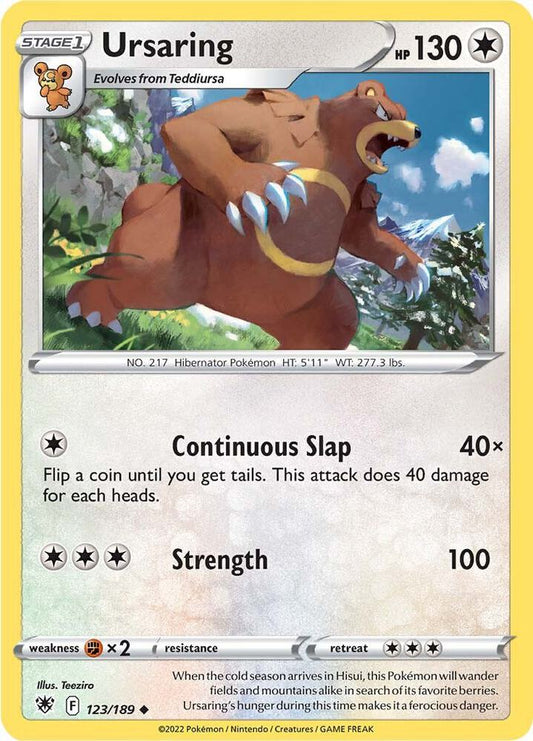 Pokemon Ursaring 123/189 Astral Radiance