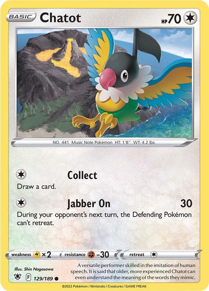 Pokemon Chatot 129/189 Astral Radiance
