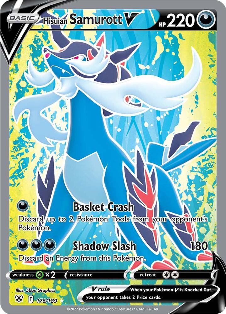 Pokemon Hisuian Samurott V 176/189 Astral Radiance