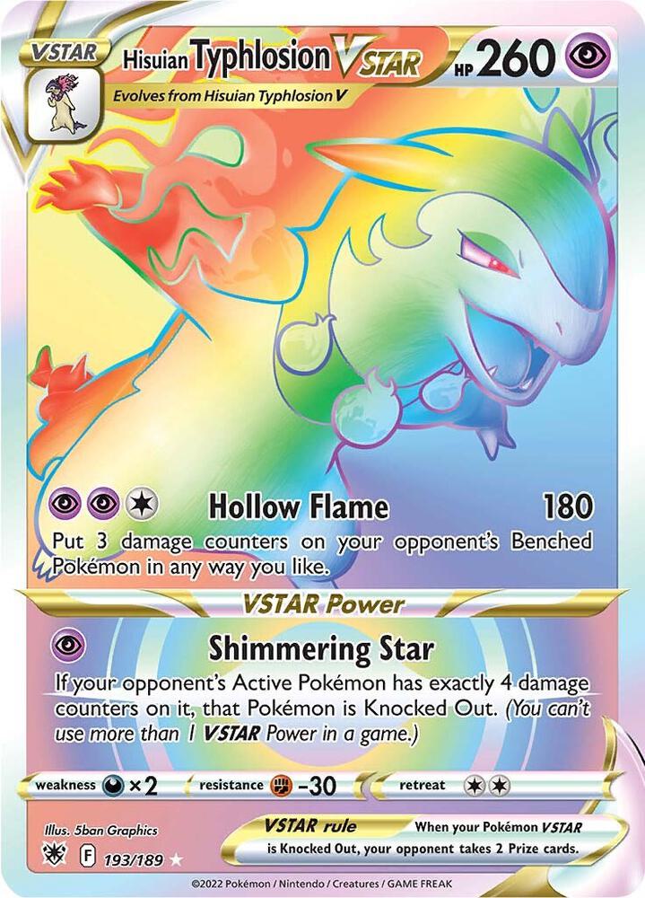 Pokemon Hisuian Typhlosion VSTAR 193/189 Astral Radiance