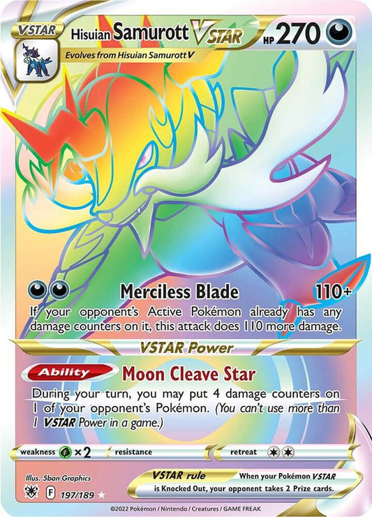 Pokemon Hisuian Samurott VSTAR 197/189 Astral Radiance