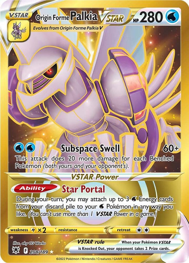 Pokemon Origin Forme Palkia VSTAR 208/189 Astral Radiance