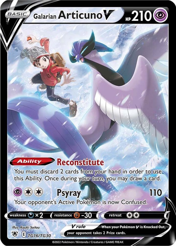 Pokemon Galarian Articuno V TG16/TG30 Astral Radiance