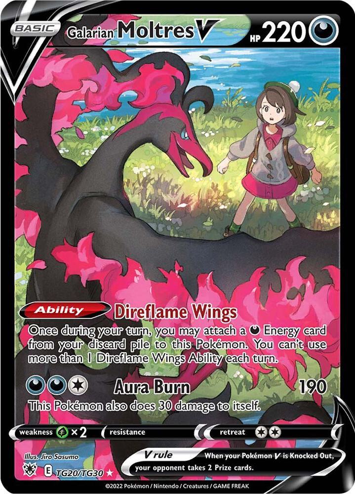 Pokemon Galarian Moltres V TG20/TG30 Astral Radiance