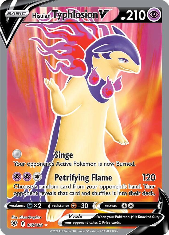 Pokemon Hisuian Typhlosion V 169/189 Astral Radiance