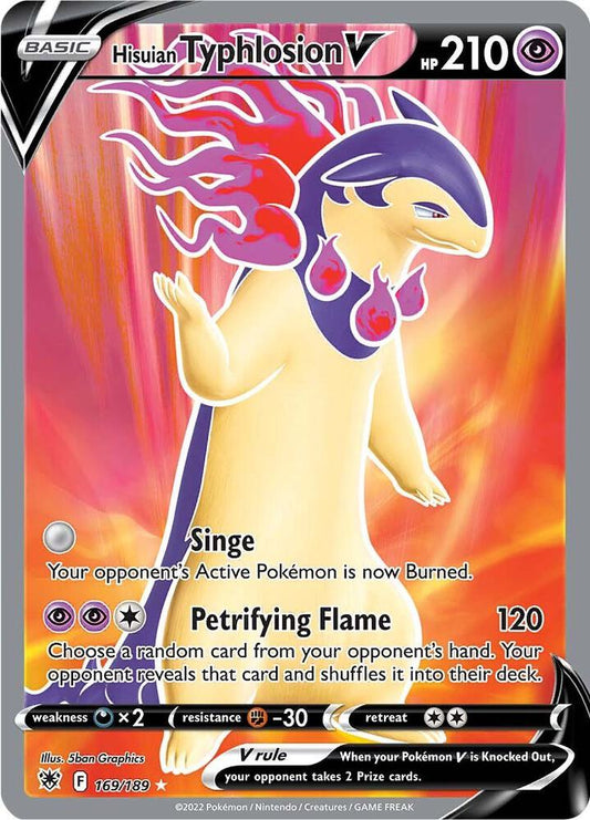 Pokemon Hisuian Typhlosion V 169/189 Astral Radiance