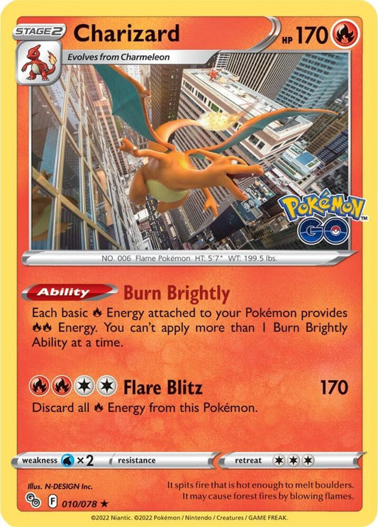 Pokemon Charizard 10/78 Pokémon GO