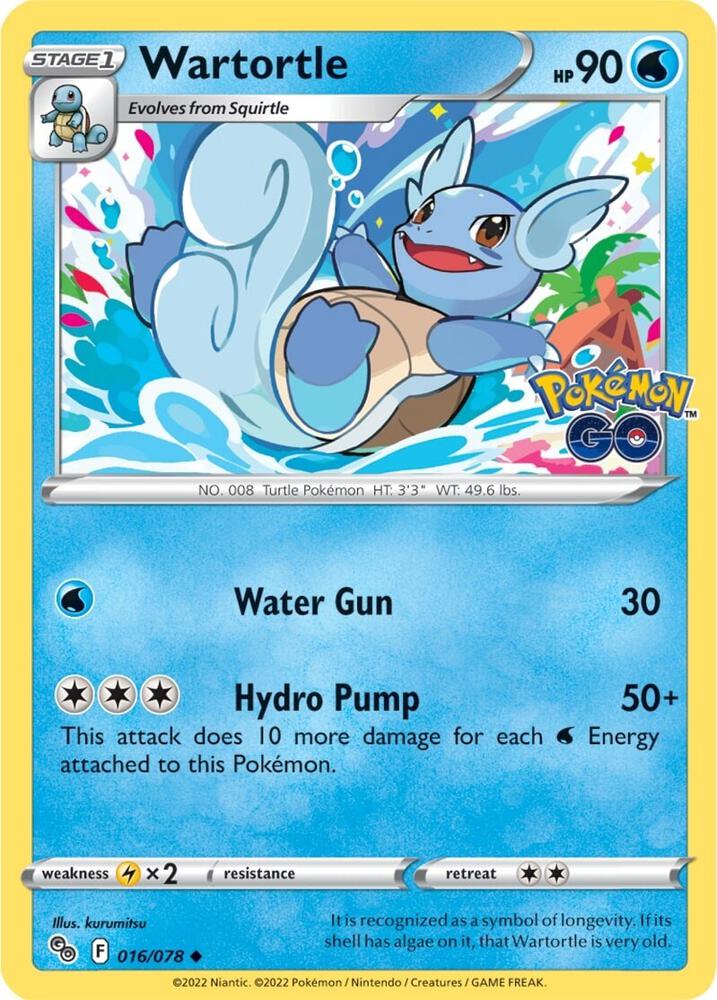 Pokemon Wartortle 16/78 Pokémon GO
