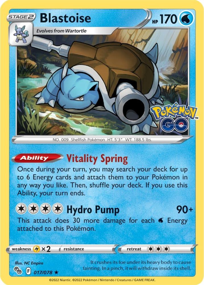 Pokemon Blastoise 17/78 Pokémon GO