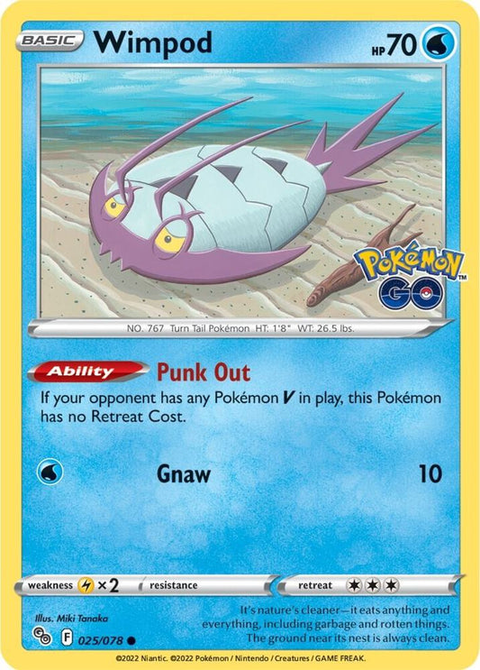 Pokemon Wimpod 25/78 Pokémon GO