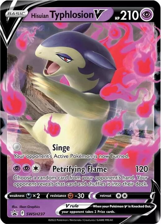 Pokemon Hisuian Typhlosion V SWSH237 SWSH Black Star Promos