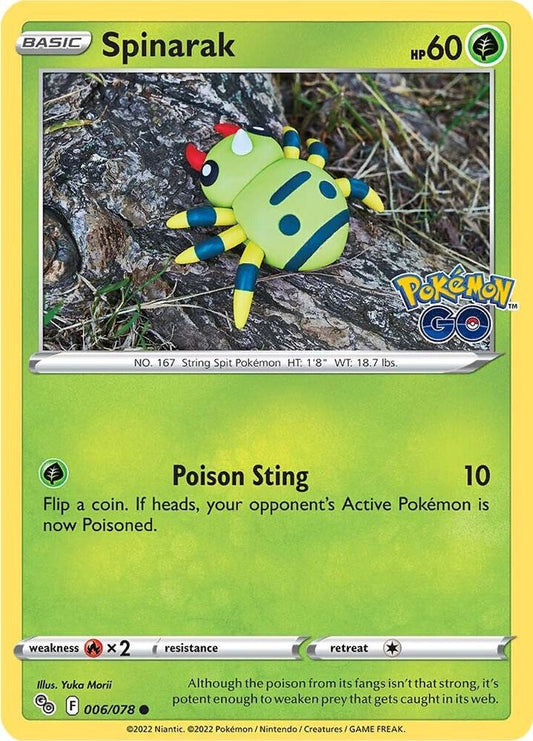 Pokemon Spinarak 6/78 Pokémon GO