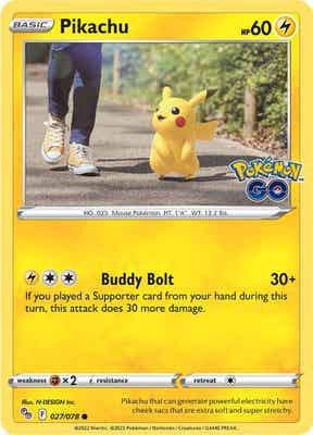 Pokemon Pikachu 27/78 Pokémon GO
