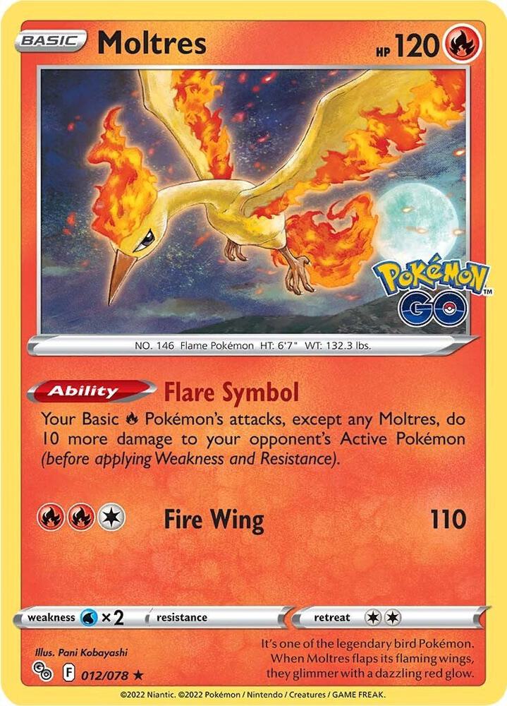 Pokemon Moltres 12/78 Pokémon GO