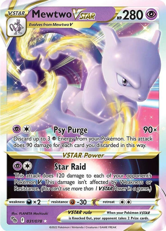 Pokemon Mewtwo VSTAR 31/78 Pokémon GO