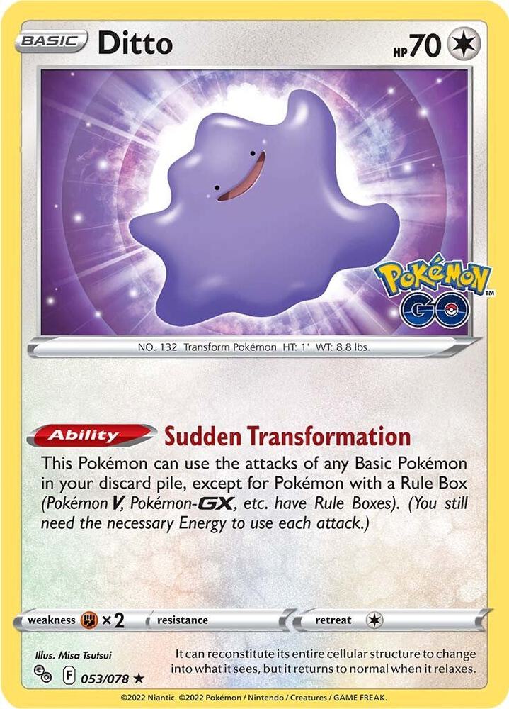 Pokemon Ditto 53/78 Pokémon GO