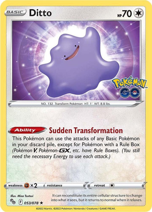 Pokemon Ditto 53/78 Pokémon GO