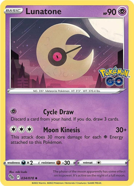 Pokemon Lunatone 34/78 Pokémon GO
