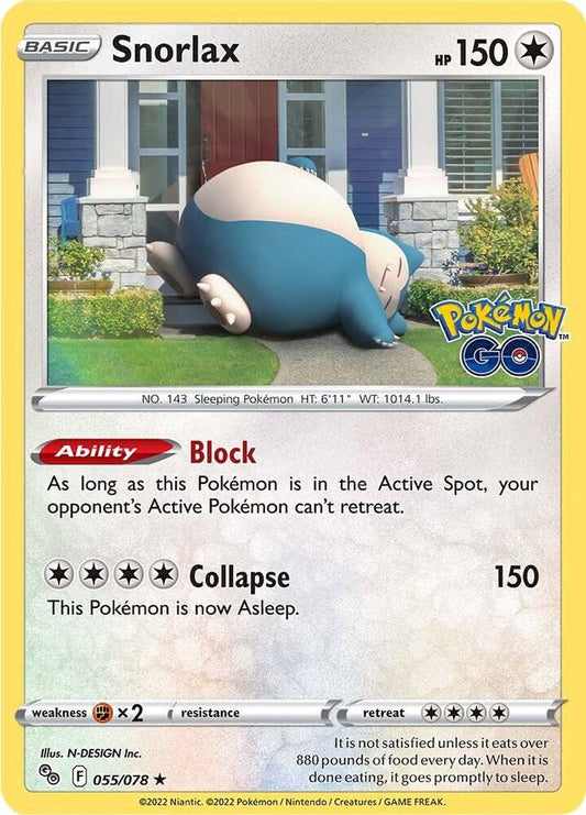 Pokemon Snorlax 55/78 Pokémon GO