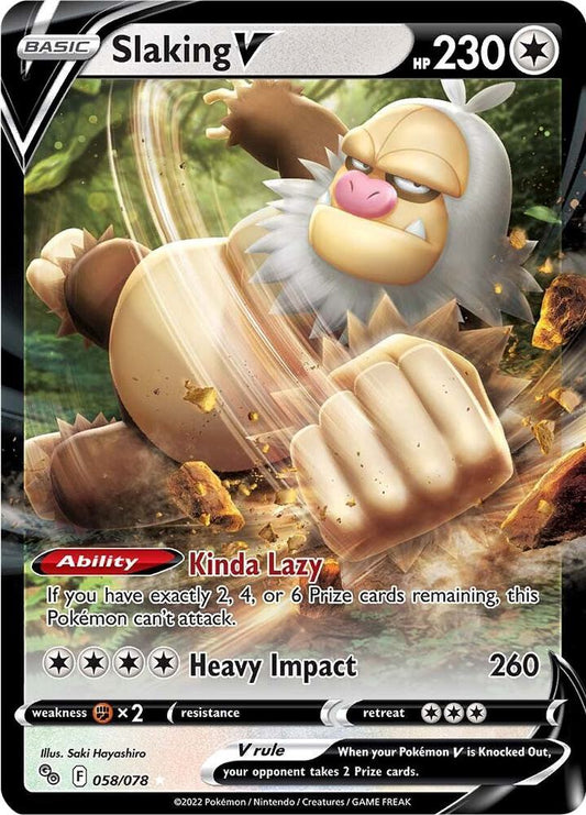 Pokemon Slaking V 58/78 Pokémon GO