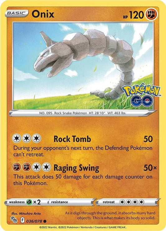 Pokemon Onix 36/78 Pokémon GO