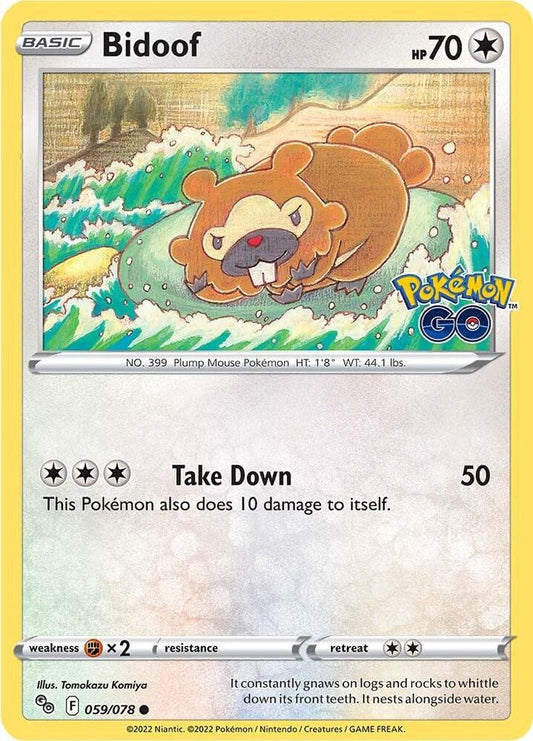 Pokemon Bidoof 59/78 Pokémon GO