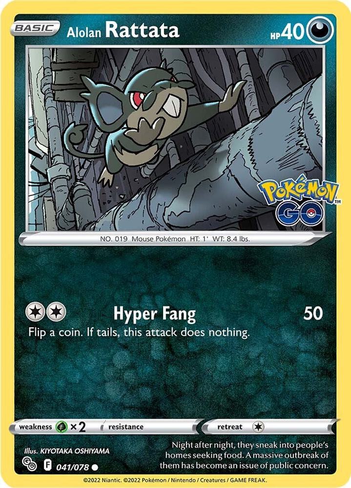 Pokemon Alolan Rattata 41/78 Pokémon GO