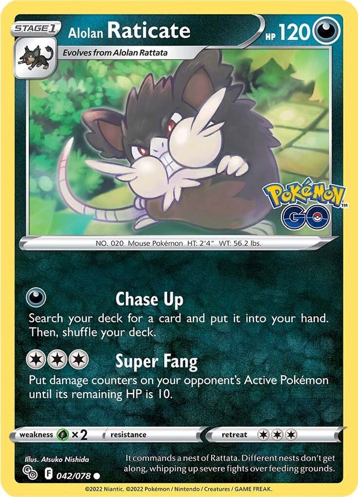 Pokemon Alolan Raticate 42/78 Pokémon GO