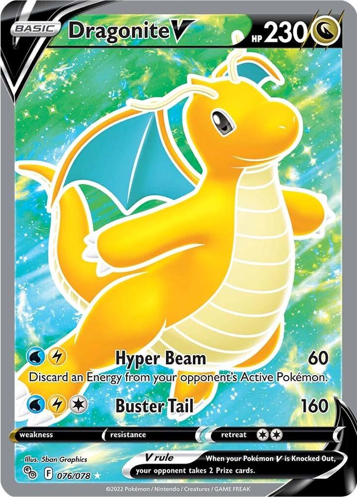Pokemon Dragonite V 76/78 Pokémon GO