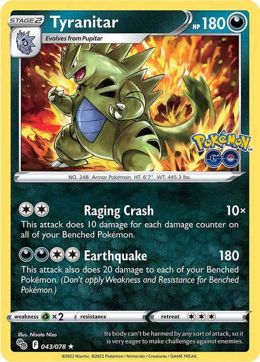 Pokemon Tyranitar 43/78 Pokémon GO