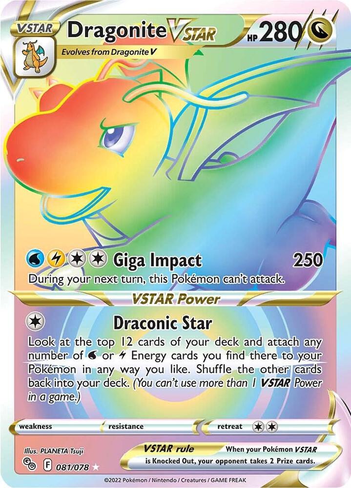Pokemon Dragonite VSTAR 81/78 Pokémon GO