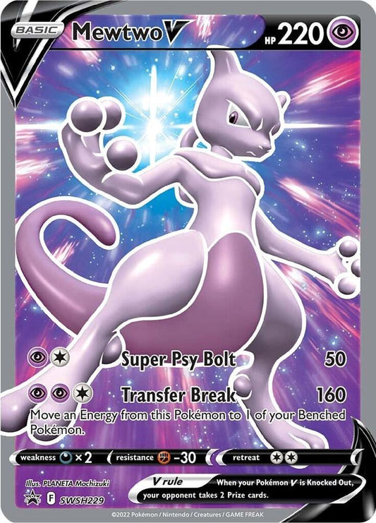 Pokemon Mewtwo V SWSH229 SWSH Black Star Promos