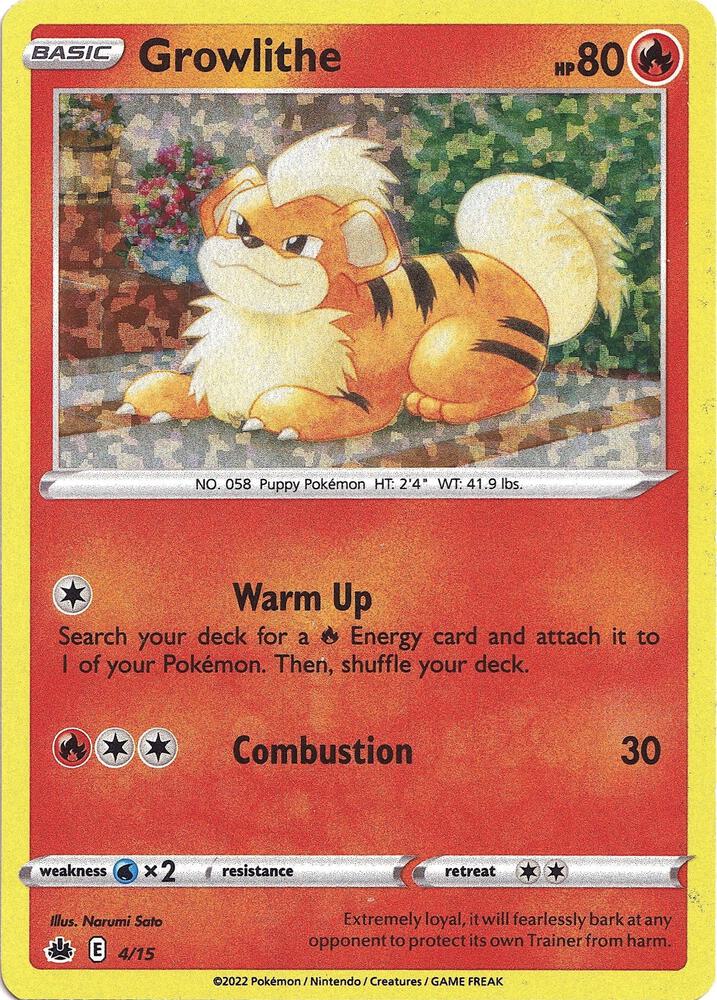 Pokemon Growlithe 4/15 McDonald's Collection 2022