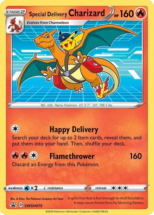 Pokemon Special Delivery Charizard SWSH075 SWSH Black Star Promos